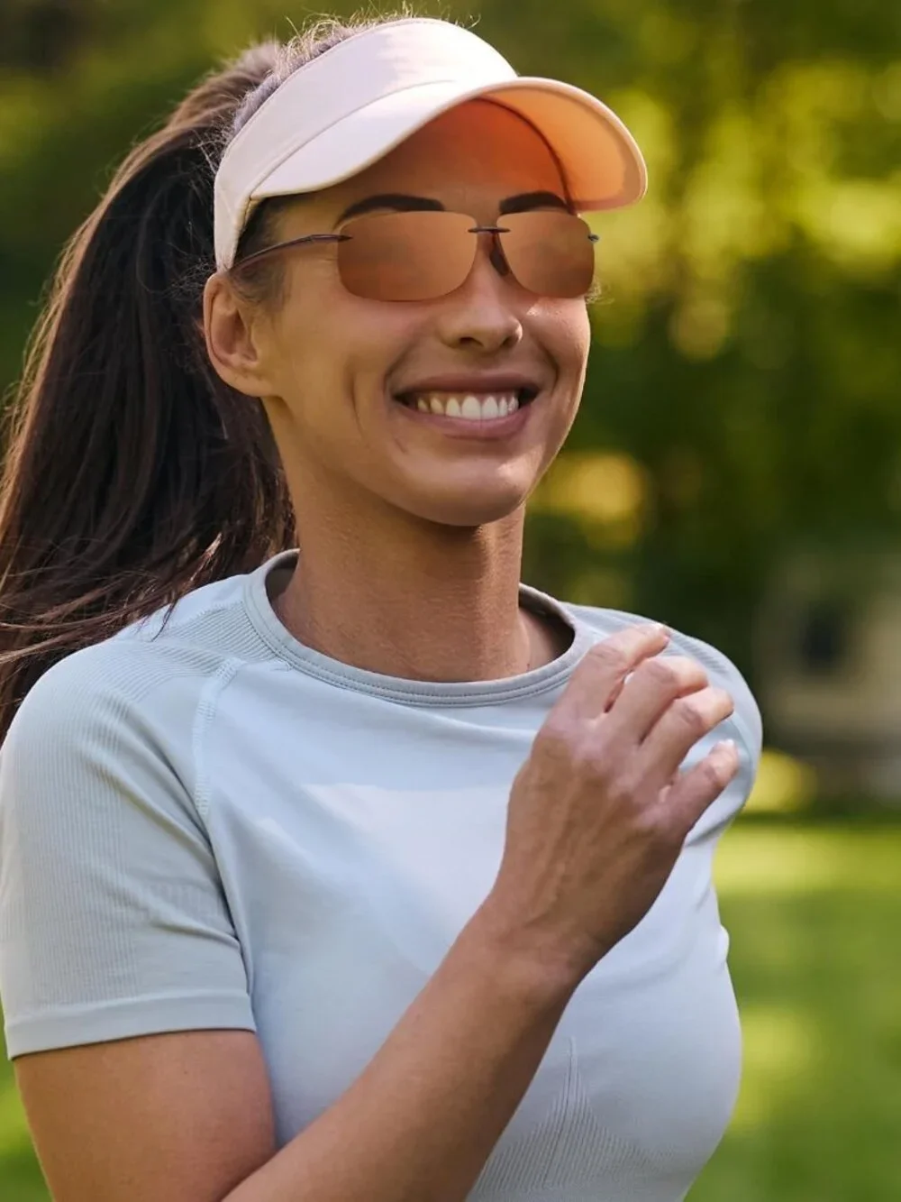 Lightweight Polarized Sport Sunglasses for Men & Women | Rimless Rectangle